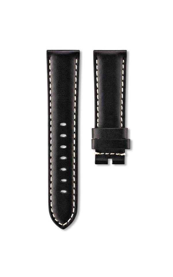 Black Matte Leather Strap 22mm - DELMA Watches