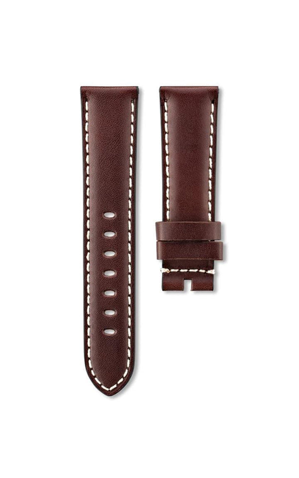 Brown Matte Leather Strap Large 22mm