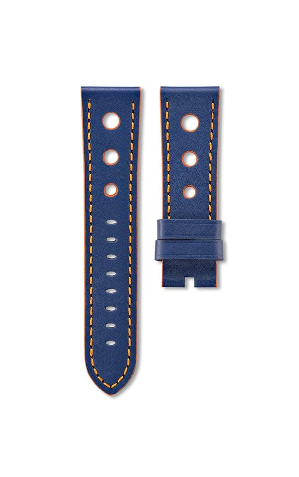 Blue Racing Leather Strap 24mm