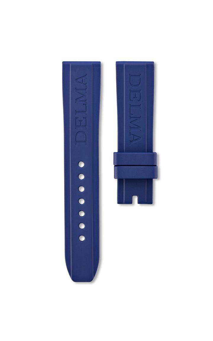 Blue Rubber Strap 22mm - DELMA Watches