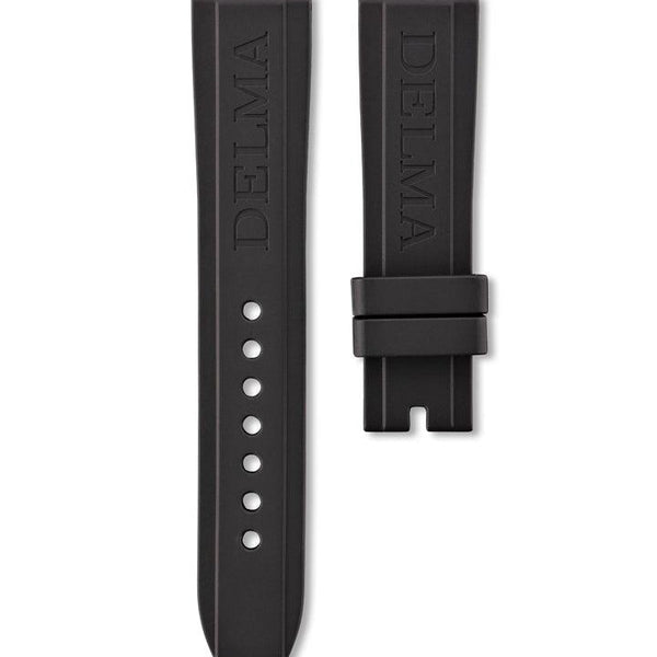 Black Rubber Strap 24mm DELMA Watches